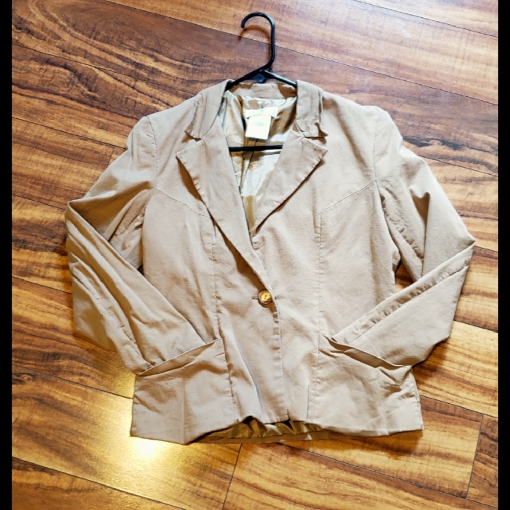 Worthington stretch 6p tan blazer dress jacket